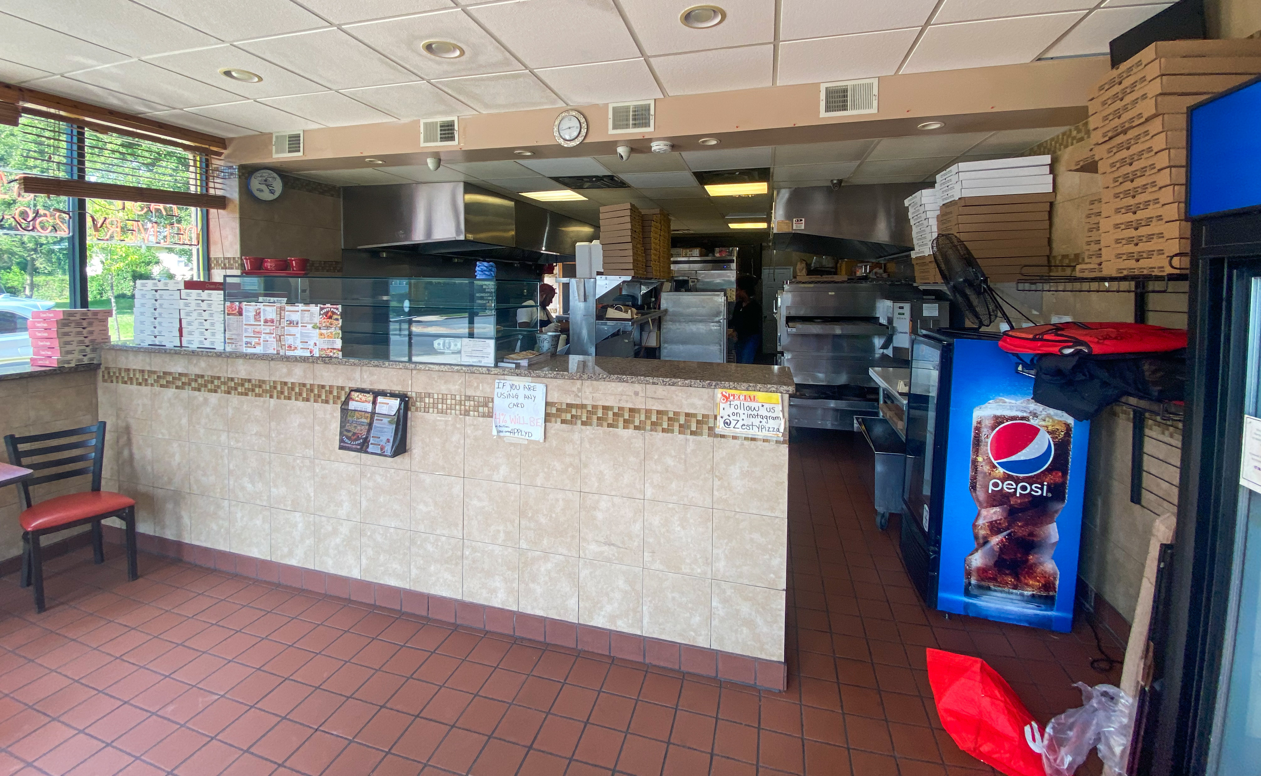 Pizza shop good location Available financing