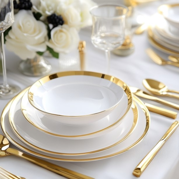 CLEARANCE! Elegant Plastic Tableware - 40% Below Wholesale Price!