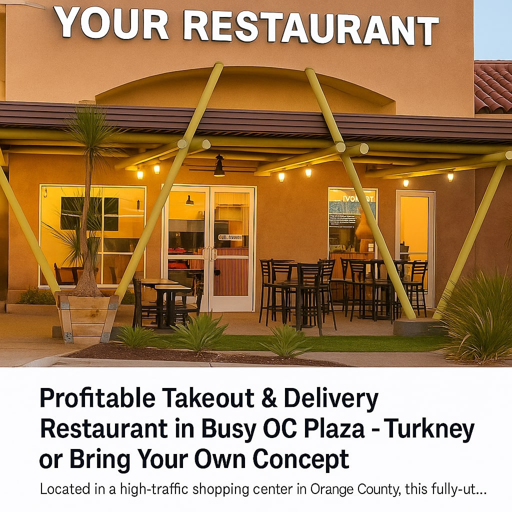 Turnkey Takeout & Delivery Busy OC Plaza