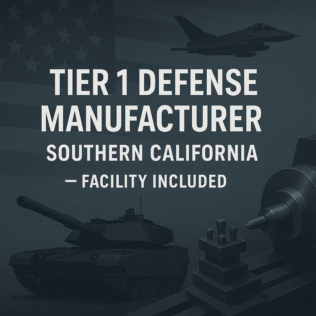 Tier 1 Defense Manufacturer, 30+ Years – Real Estate Available