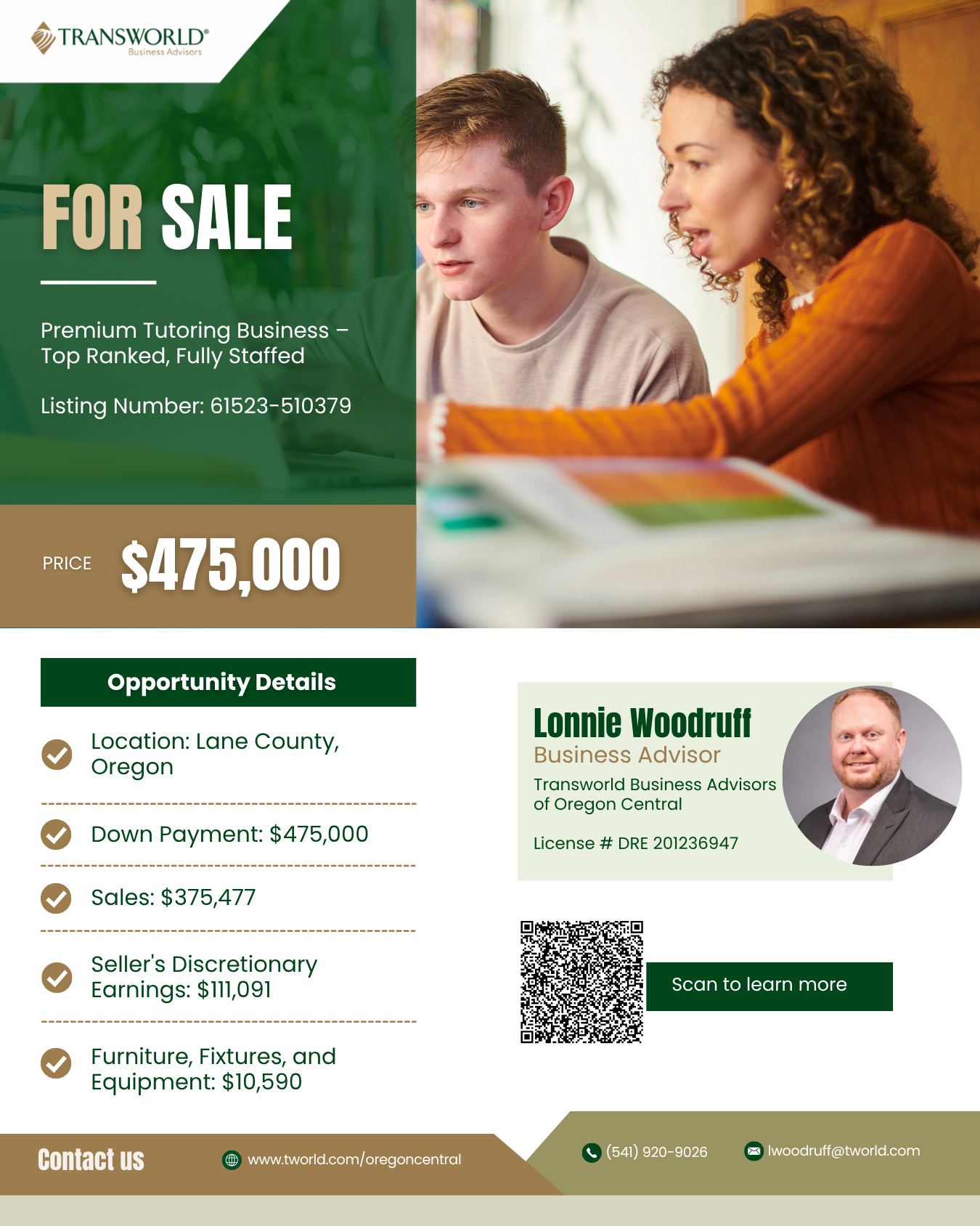 Premium Tutoring Business – Top Ranked, Fully Staffed, Eugene, OR