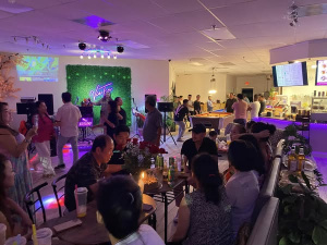 Beverage & Snack Café with Entertainment Features